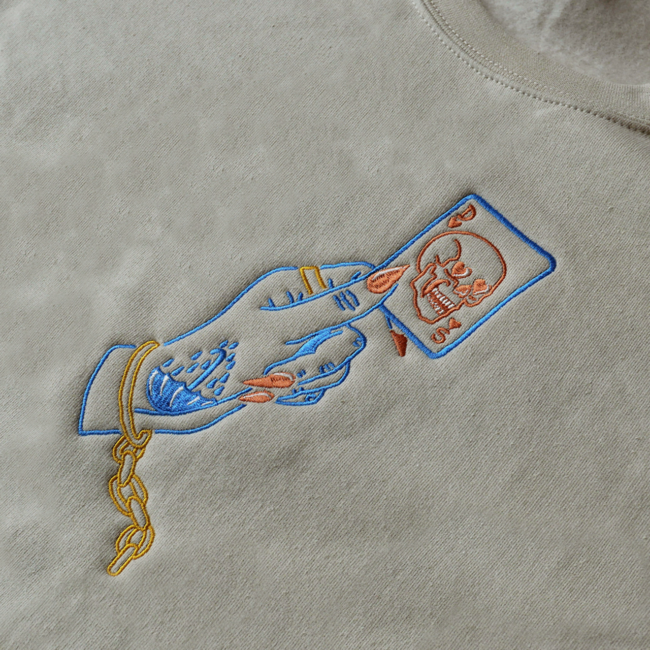 David Shaw Embroidered Crewneck