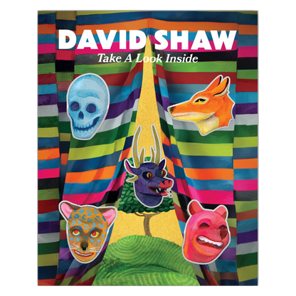 Colorful album cover featuring various animal heads and a skull against striped backgrounds.