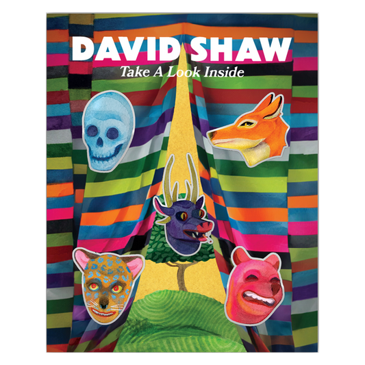 Colorful album cover featuring various animal heads and a skull against striped backgrounds.